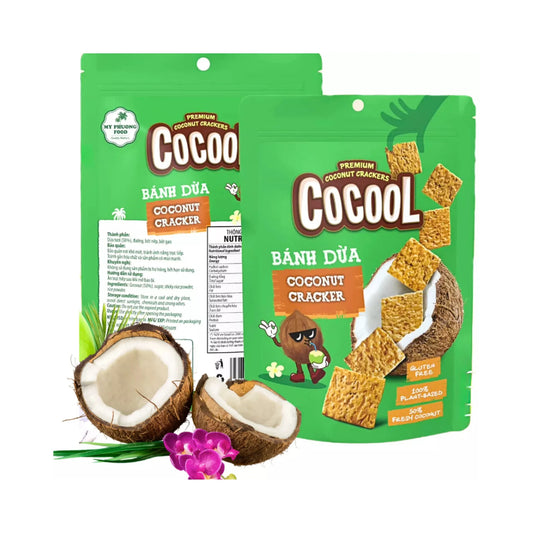 COCOOL Coconut Cracker 80g, knusprige Kokosnuss-Cracker mit intensivem Kokosgeschmack