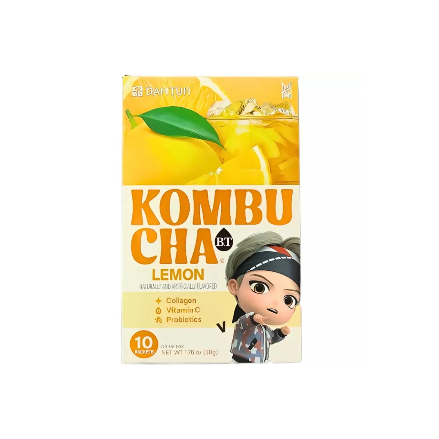 DAMTUH BT21 Lemon Kombucha 50g – spritziger Zitronen-Kombucha mit BT21-Charakteren