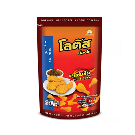 DORKBUA Spicy Drumstick 110g, knusprige Cracker in Hähnchenkeulen-Form aus Thailand