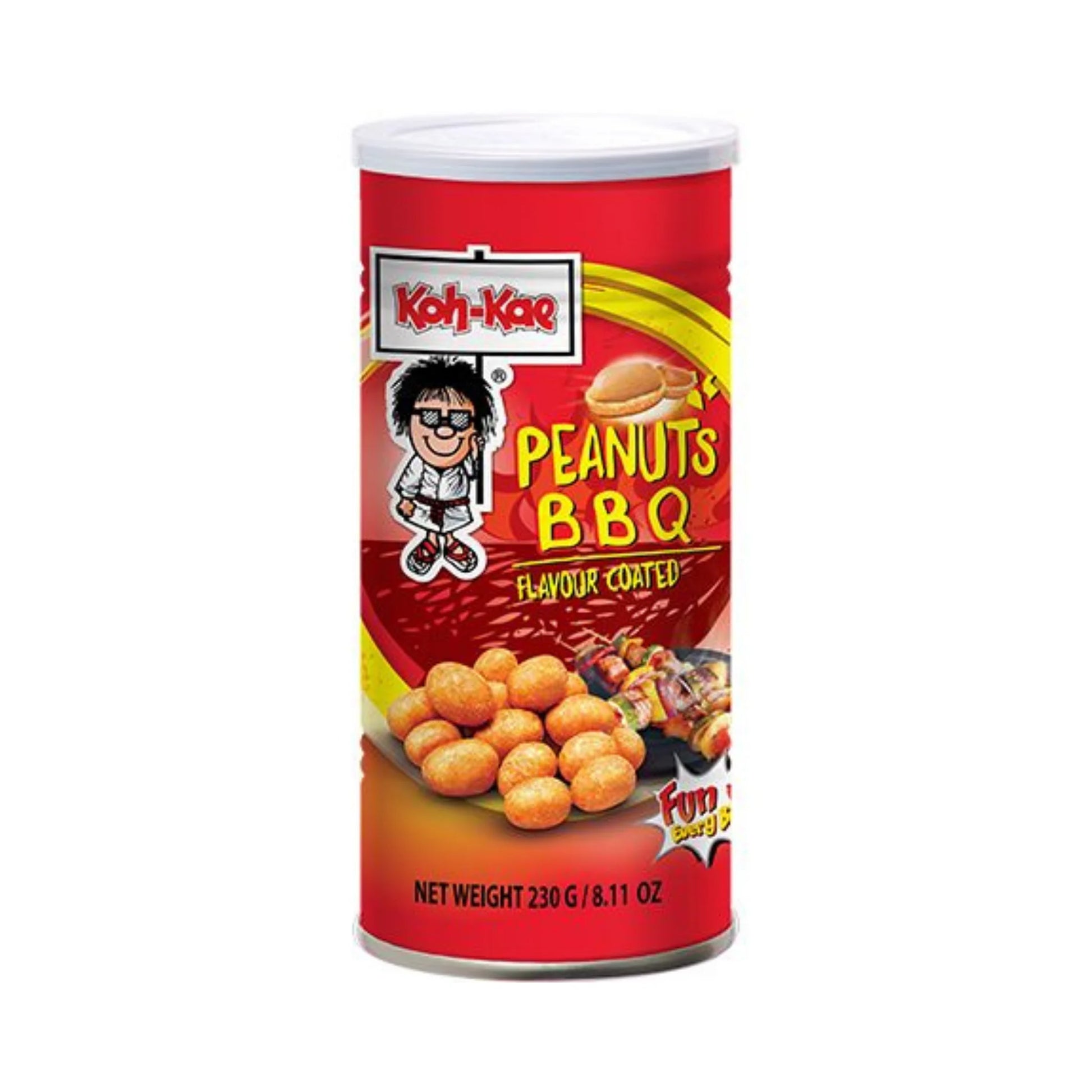 KOH-KAE Erdnüsse mit BBQ-Geschmack 230g Dose - BBQ-Erdnüsse geröstet