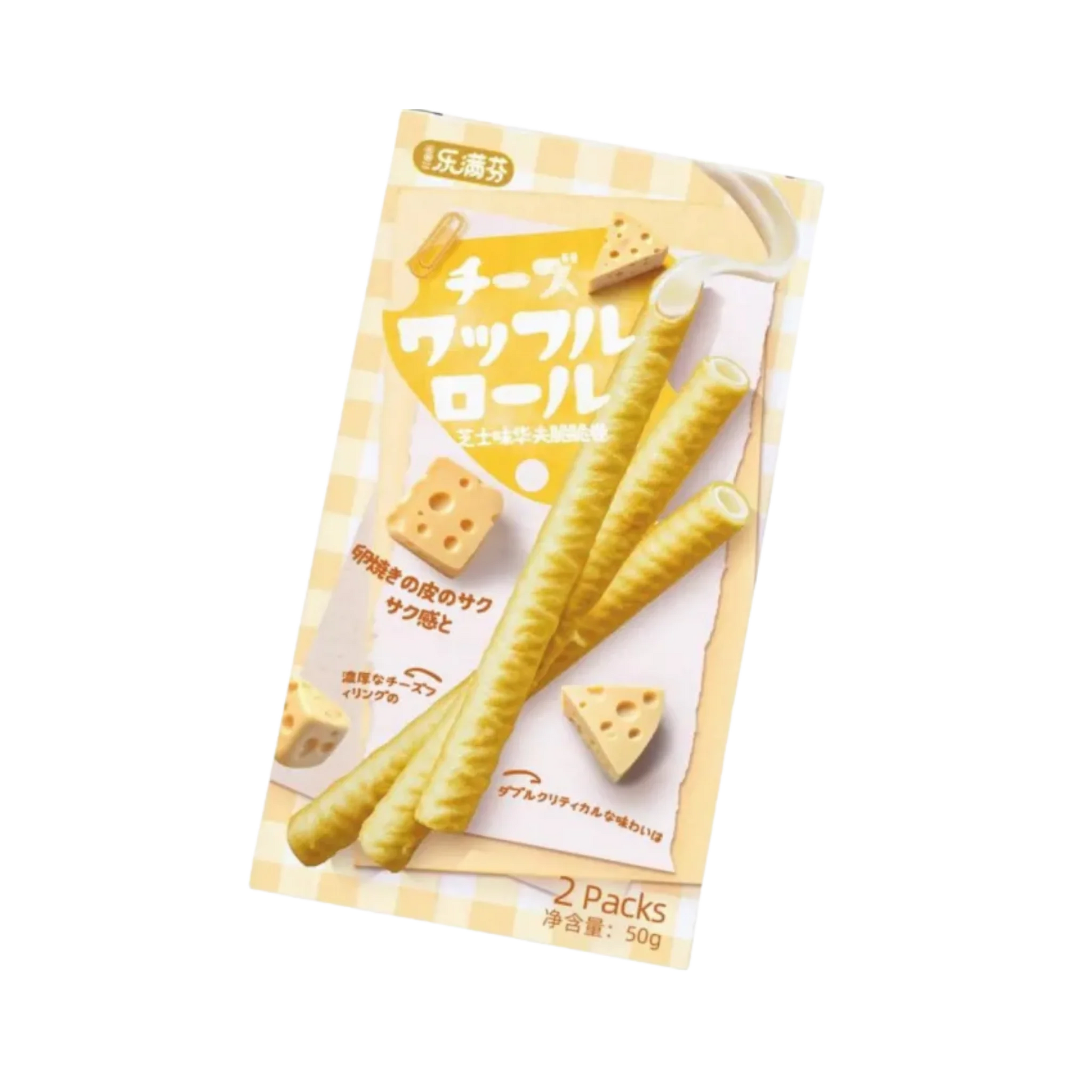 LEMANFEN Waffelrolle mit Meersalz-Käse-Geschmack 52g – knusprige Waffelrollen mit herzhafter Käsefüllung