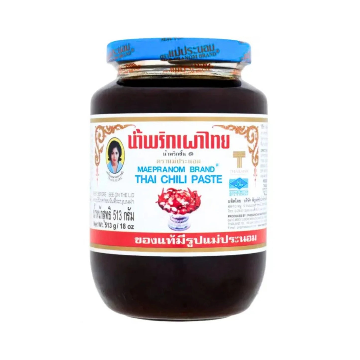MAEPRANOM Thai-Chilipaste 513g – authentische würzige Gewürzpaste aus Thailand