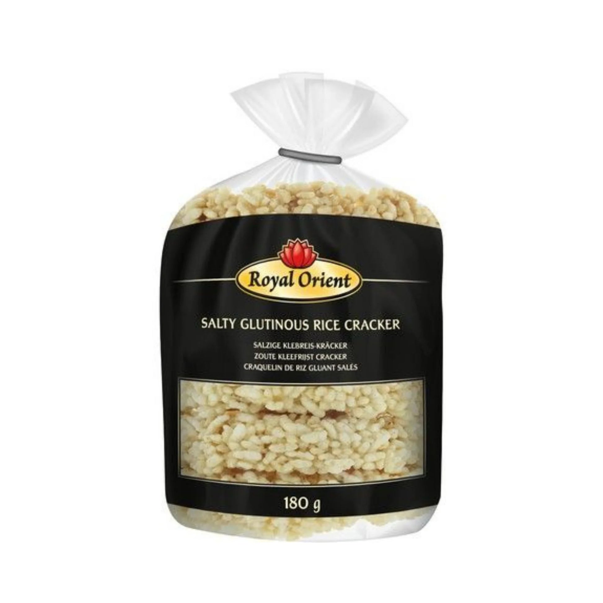 ROYAL ORIENT Klebereis Cracker salzig 180g Packung - Knusprige Reis-Cracker