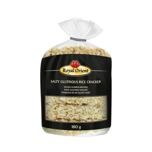 ROYAL ORIENT Klebereis Cracker salzig 180g Packung - Knusprige Reis-Cracker