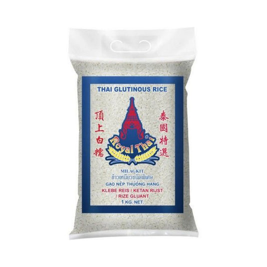 ROYAL THAI RICE Klebereis 1kg, thailändischer Sticky Rice in Verpackung für authentische asiatische Gerichte